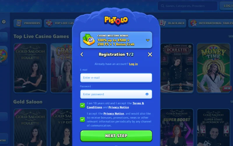 Pistolo Casino : comment s'inscrire