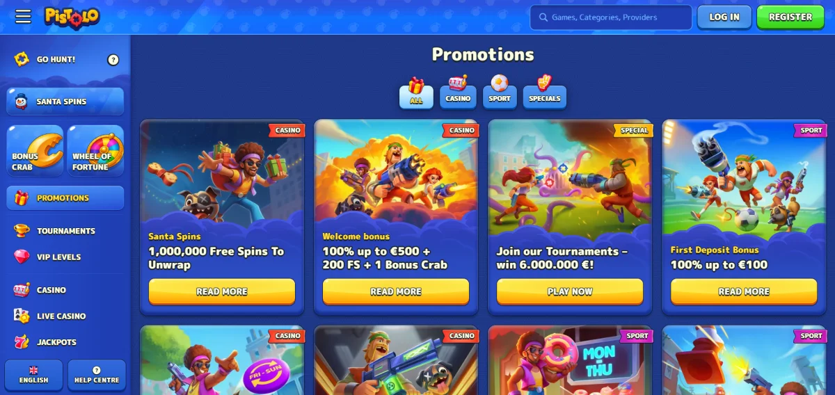 Pistolo casino bonus